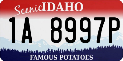 ID license plate 1A8997P