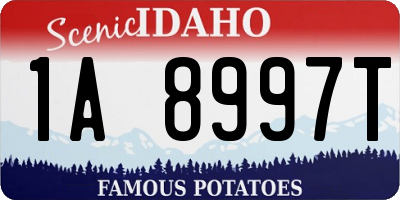 ID license plate 1A8997T