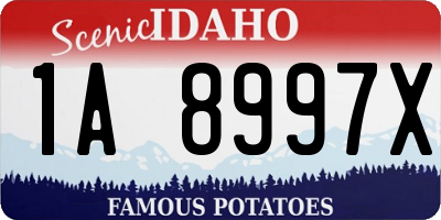 ID license plate 1A8997X