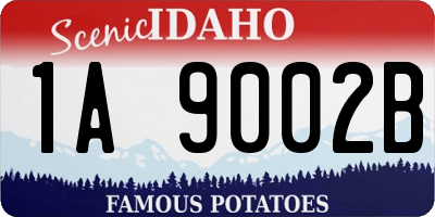 ID license plate 1A9002B