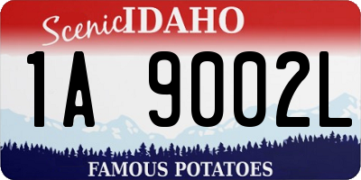 ID license plate 1A9002L