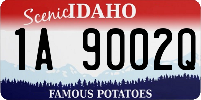 ID license plate 1A9002Q