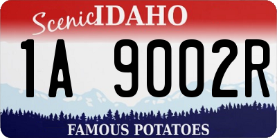 ID license plate 1A9002R