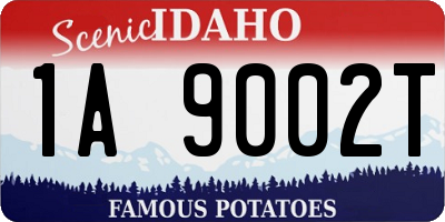 ID license plate 1A9002T