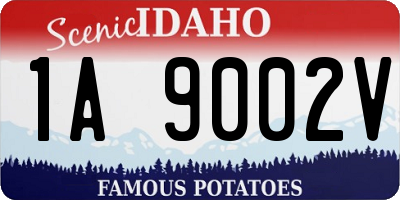 ID license plate 1A9002V