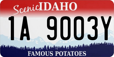 ID license plate 1A9003Y
