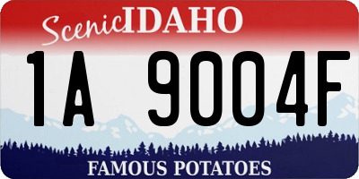 ID license plate 1A9004F
