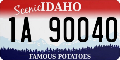 ID license plate 1A9004O