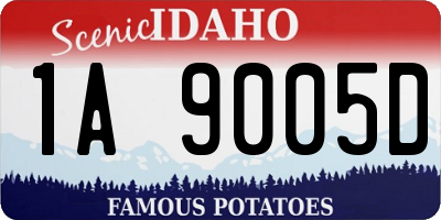 ID license plate 1A9005D