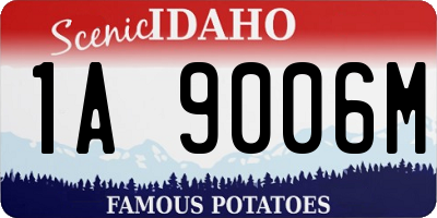 ID license plate 1A9006M