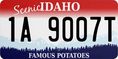ID license plate 1A9007T