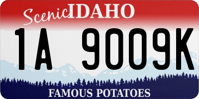 ID license plate 1A9009K