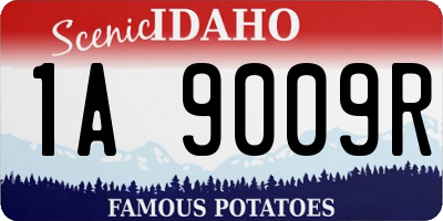 ID license plate 1A9009R