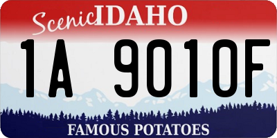 ID license plate 1A9010F