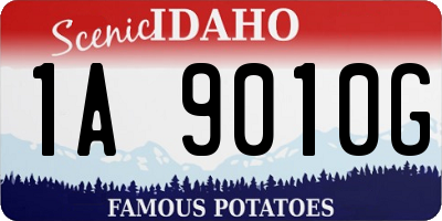ID license plate 1A9010G