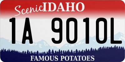 ID license plate 1A9010L