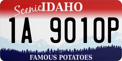 ID license plate 1A9010P