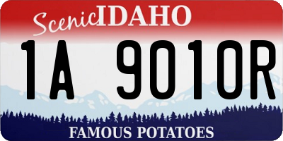 ID license plate 1A9010R