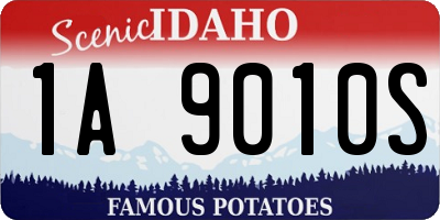 ID license plate 1A9010S