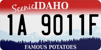 ID license plate 1A9011F