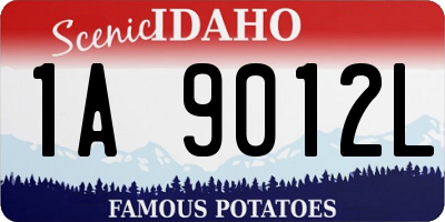 ID license plate 1A9012L