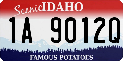 ID license plate 1A9012Q
