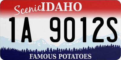 ID license plate 1A9012S