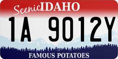ID license plate 1A9012Y
