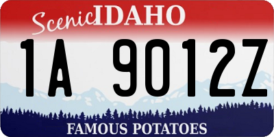 ID license plate 1A9012Z