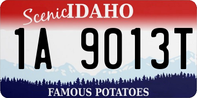 ID license plate 1A9013T
