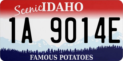 ID license plate 1A9014E