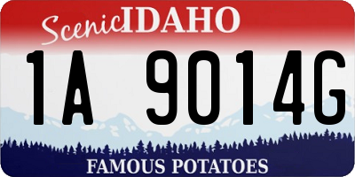 ID license plate 1A9014G