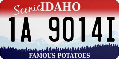 ID license plate 1A9014I