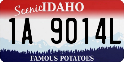 ID license plate 1A9014L