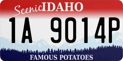 ID license plate 1A9014P