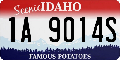ID license plate 1A9014S
