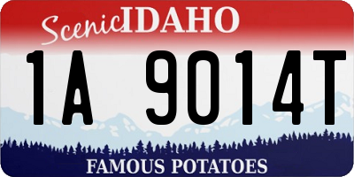 ID license plate 1A9014T