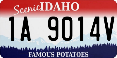 ID license plate 1A9014V
