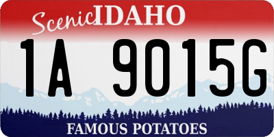 ID license plate 1A9015G