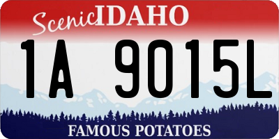 ID license plate 1A9015L