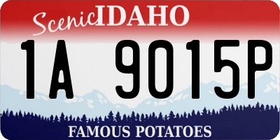 ID license plate 1A9015P