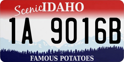 ID license plate 1A9016B