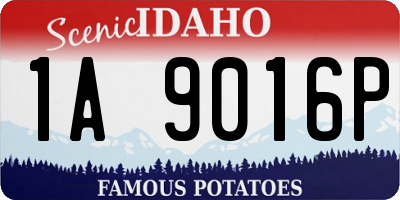 ID license plate 1A9016P