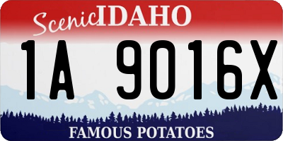 ID license plate 1A9016X