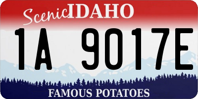 ID license plate 1A9017E