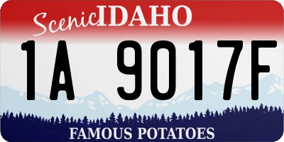ID license plate 1A9017F