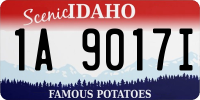 ID license plate 1A9017I