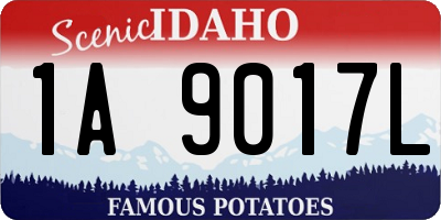 ID license plate 1A9017L