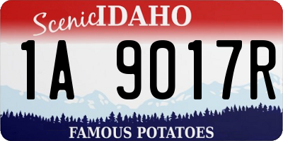ID license plate 1A9017R
