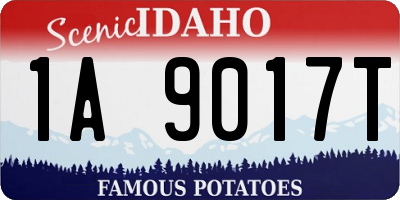 ID license plate 1A9017T